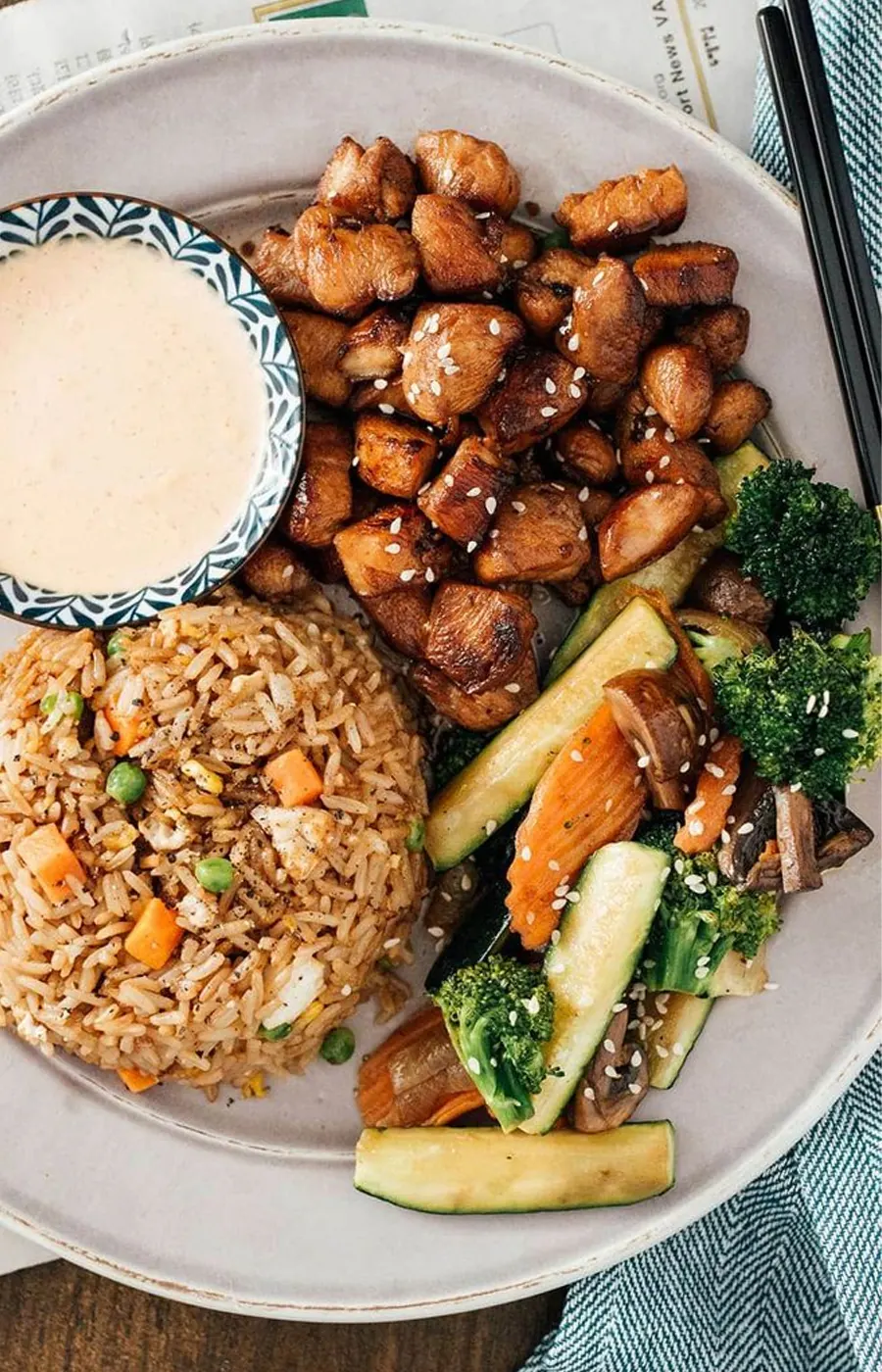 Hibachi Chicken hibachi dinner cooked at a private hibachi party in Columbus Ohio