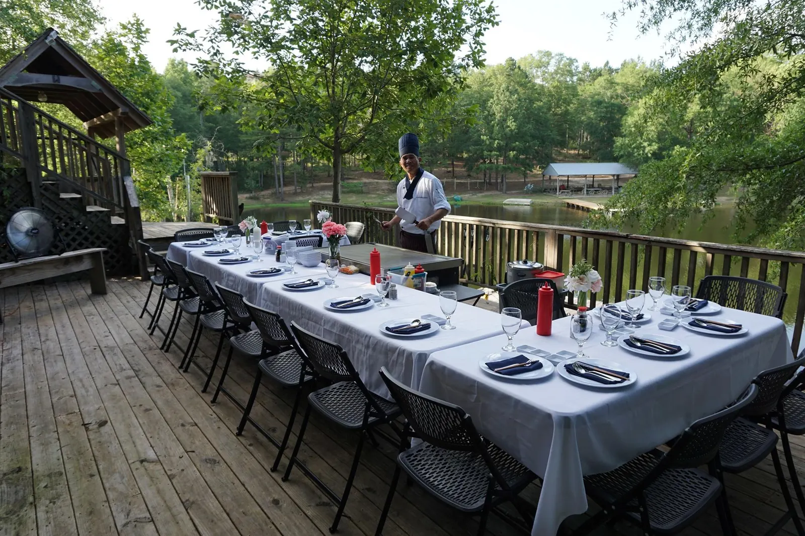Private hibachi chef party at home in New Albany Ohio